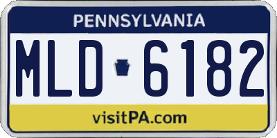 PA license plate MLD6182