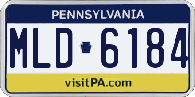 PA license plate MLD6184