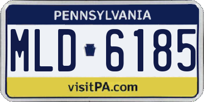 PA license plate MLD6185