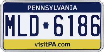 PA license plate MLD6186
