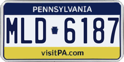 PA license plate MLD6187