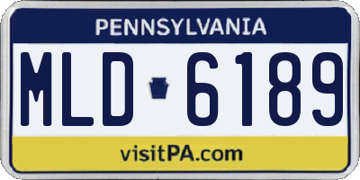 PA license plate MLD6189