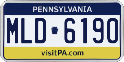 PA license plate MLD6190