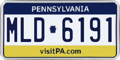 PA license plate MLD6191