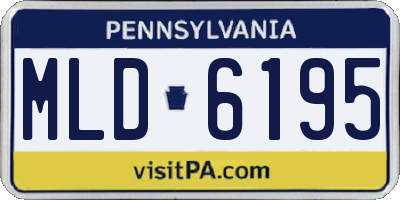 PA license plate MLD6195