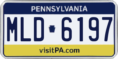 PA license plate MLD6197