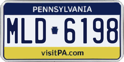 PA license plate MLD6198