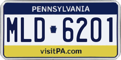 PA license plate MLD6201