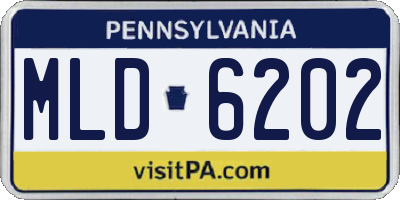 PA license plate MLD6202