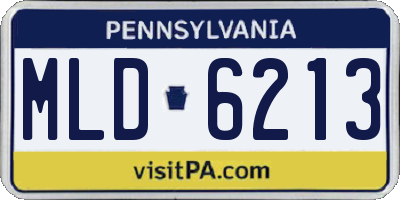 PA license plate MLD6213