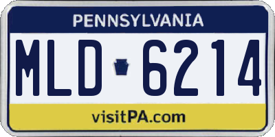 PA license plate MLD6214