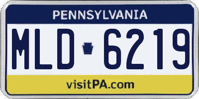 PA license plate MLD6219