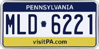 PA license plate MLD6221