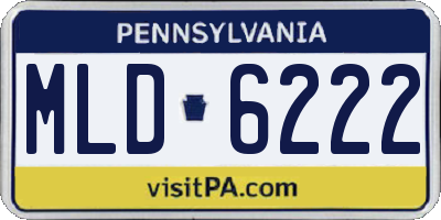 PA license plate MLD6222
