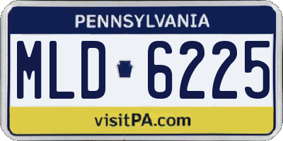 PA license plate MLD6225