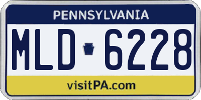 PA license plate MLD6228