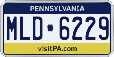 PA license plate MLD6229