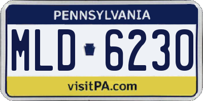 PA license plate MLD6230