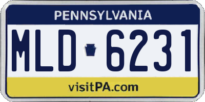 PA license plate MLD6231