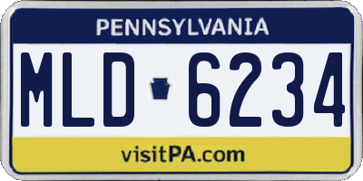 PA license plate MLD6234