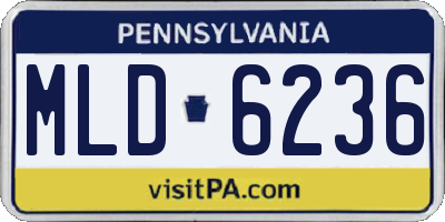PA license plate MLD6236