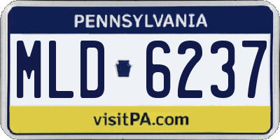 PA license plate MLD6237