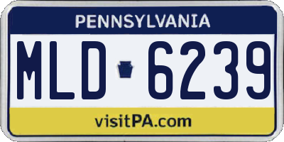 PA license plate MLD6239