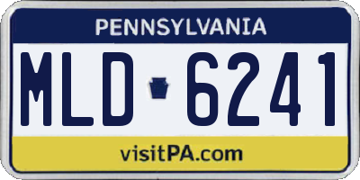 PA license plate MLD6241