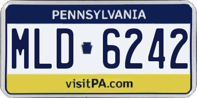 PA license plate MLD6242
