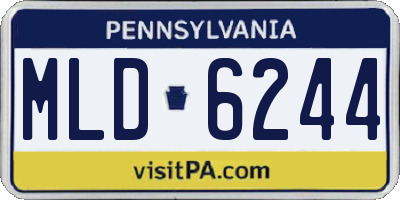 PA license plate MLD6244