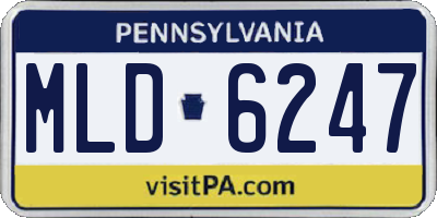 PA license plate MLD6247
