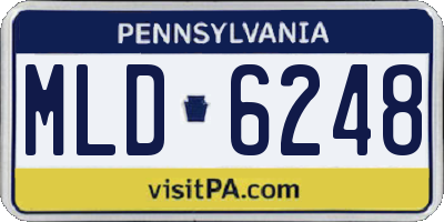 PA license plate MLD6248