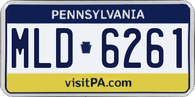 PA license plate MLD6261