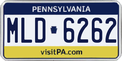 PA license plate MLD6262