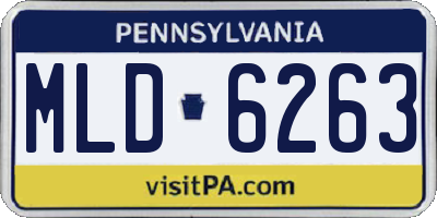 PA license plate MLD6263