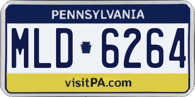 PA license plate MLD6264