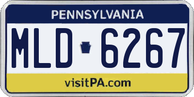 PA license plate MLD6267