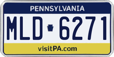 PA license plate MLD6271