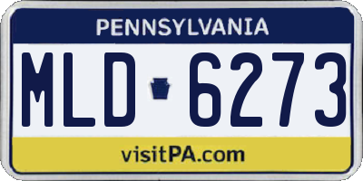 PA license plate MLD6273