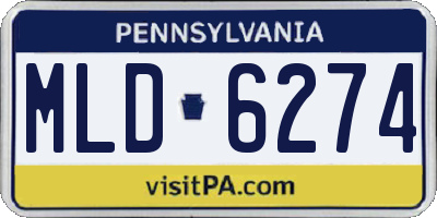 PA license plate MLD6274