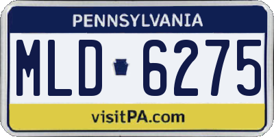 PA license plate MLD6275