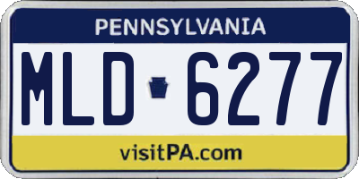 PA license plate MLD6277