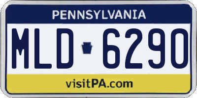 PA license plate MLD6290