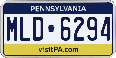 PA license plate MLD6294