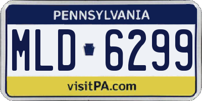 PA license plate MLD6299