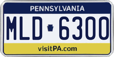 PA license plate MLD6300