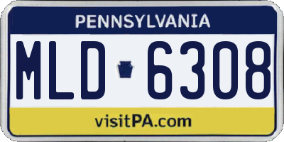 PA license plate MLD6308