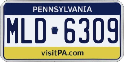 PA license plate MLD6309