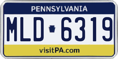 PA license plate MLD6319