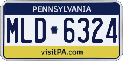 PA license plate MLD6324